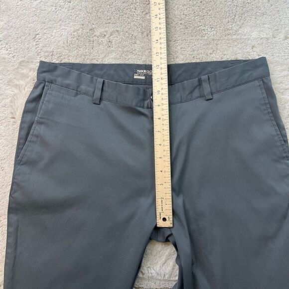 Nike Dri Fit Golf Pants Mens 36x34 Gray Grey Stretch Performance Chino Wicking - Picture 4 of 8